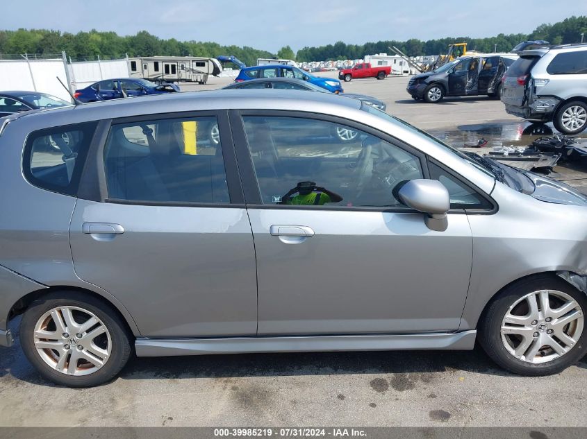 2007 Honda Fit Sport VIN: JHMGD37677S042631 Lot: 39985219