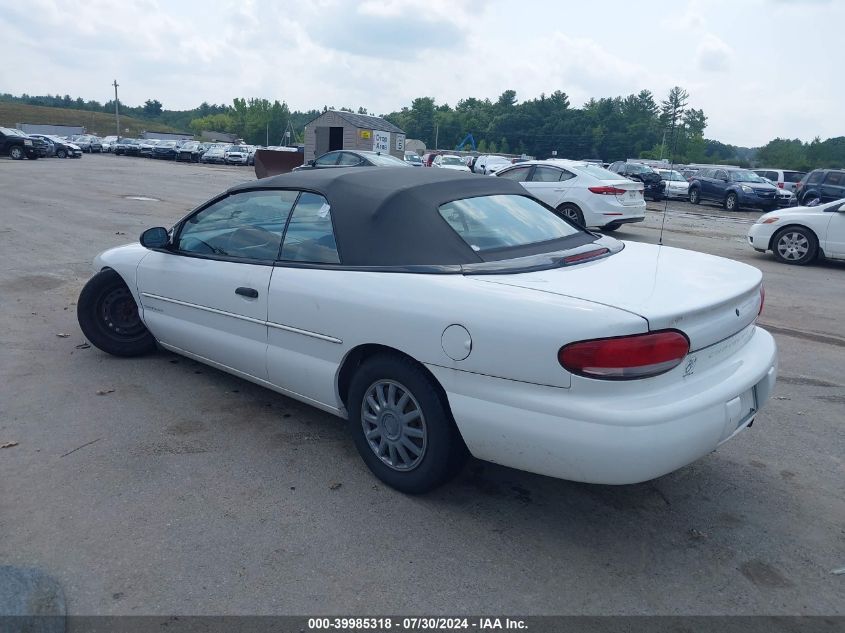 1996 Chrysler Sebring Jx VIN: 3C3EL45H0TT304637 Lot: 39985318