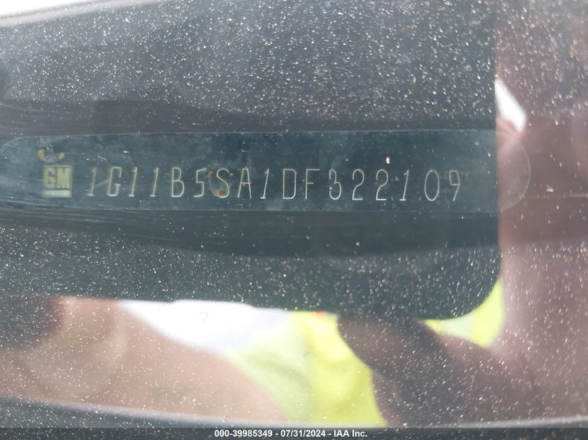 2013 Chevrolet Malibu Ls VIN: 1G11B5SA1DF322109 Lot: 39985349
