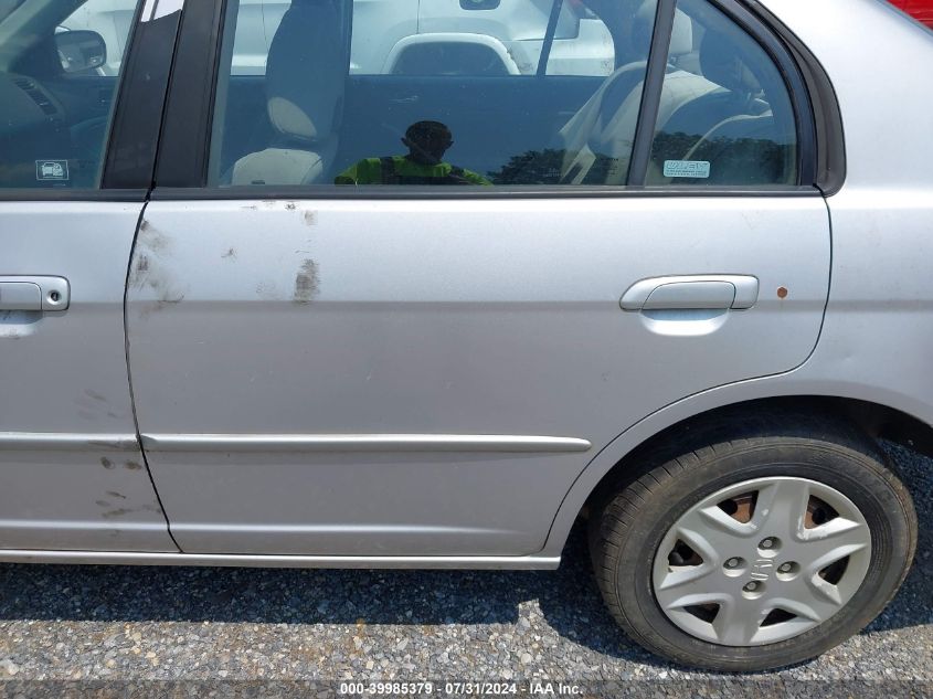 2003 Honda Civic Lx VIN: 1HGES15553L037091 Lot: 39985379