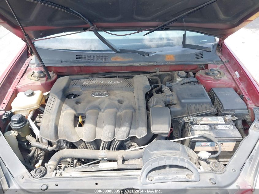 2008 Kia Optima Lx/Ex VIN: KNAGE123185259329 Lot: 39985395