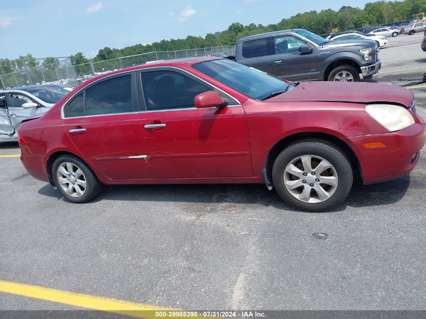 2008 Kia Optima Lx/Ex VIN: KNAGE123185259329 Lot: 39985395