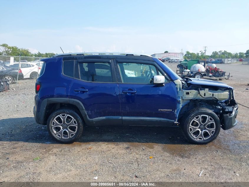 2016 Jeep Renegade Limited VIN: ZACCJBDT4GPC58763 Lot: 39985651