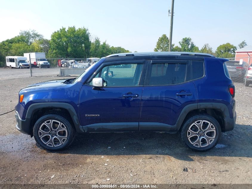 2016 Jeep Renegade Limited VIN: ZACCJBDT4GPC58763 Lot: 39985651