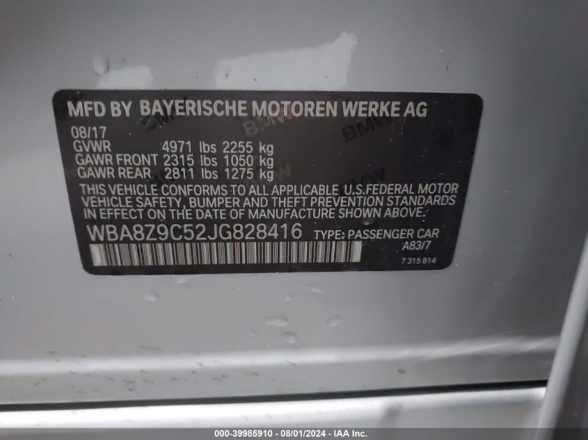 2018 BMW 330I GRAN TURISMO XDRIVE - WBA8Z9C52JG828416