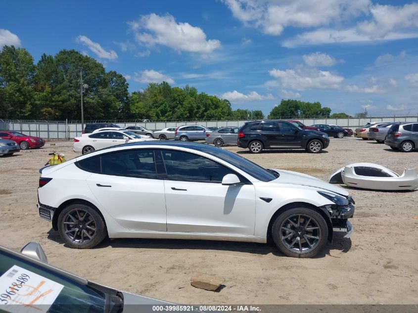 2021 Tesla Model 3 Standard Range Plus Rear-Wheel Drive VIN: 5YJ3E1EA4MF989613 Lot: 39985921