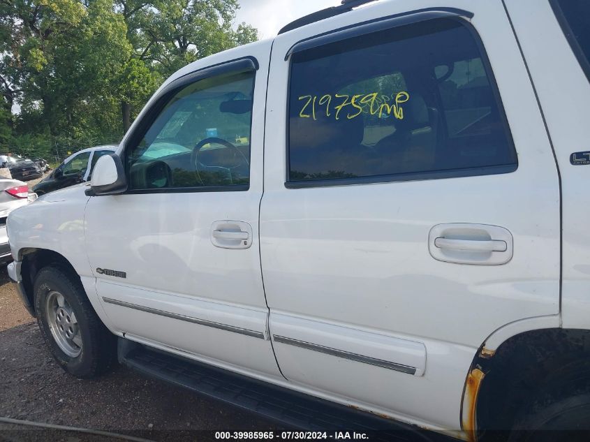 2001 Chevrolet Tahoe K1500 VIN: 1GNEK13T11R147444 Lot: 39985965