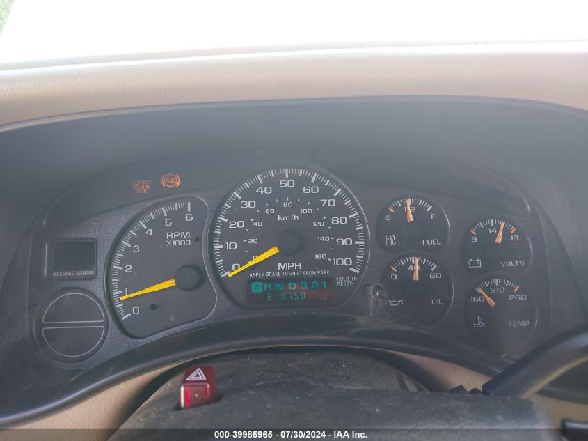 2001 Chevrolet Tahoe K1500 VIN: 1GNEK13T11R147444 Lot: 39985965