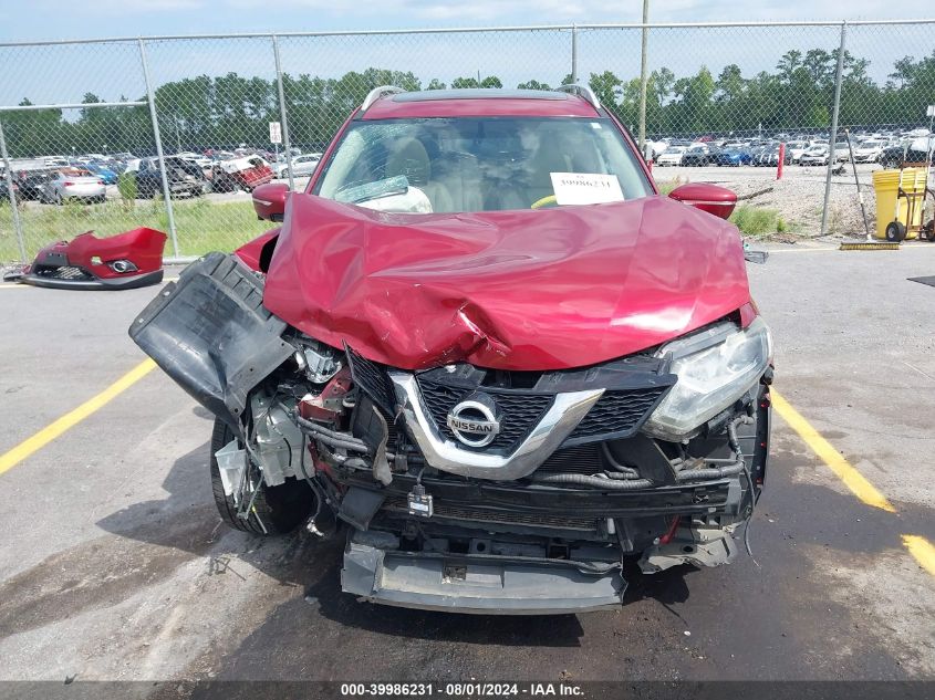 2015 Nissan Rogue Sl VIN: 5N1AT2MVXFC825074 Lot: 39986231