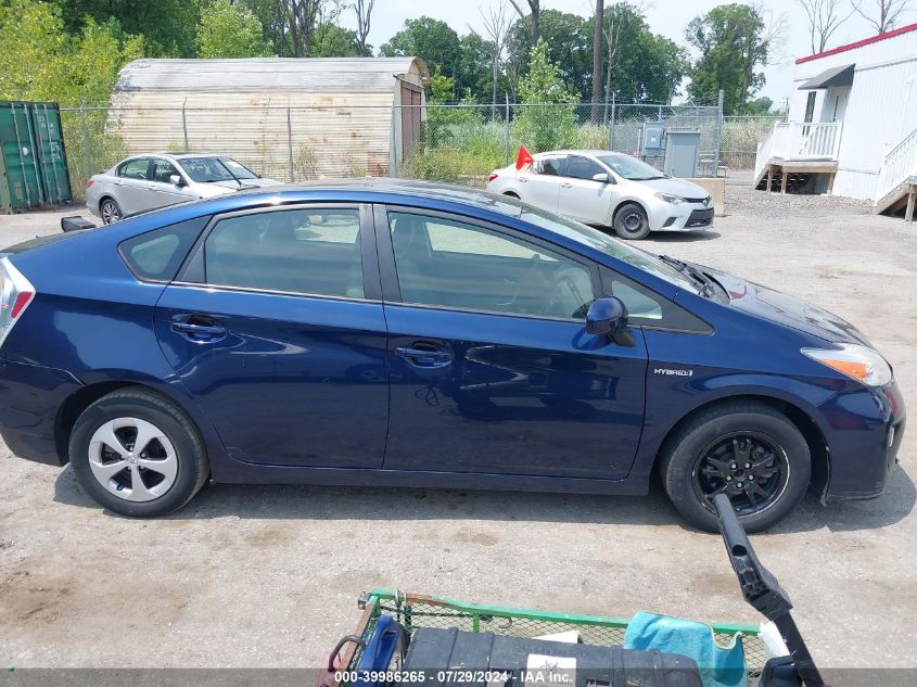 2013 Toyota Prius Three VIN: JTDKN3DU1D1727091 Lot: 39986265