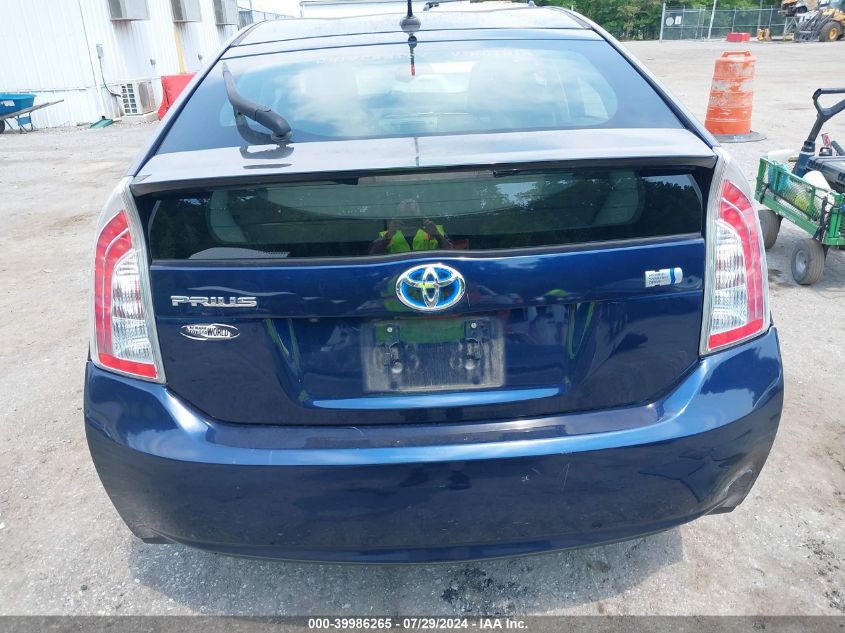 2013 Toyota Prius Three VIN: JTDKN3DU1D1727091 Lot: 39986265