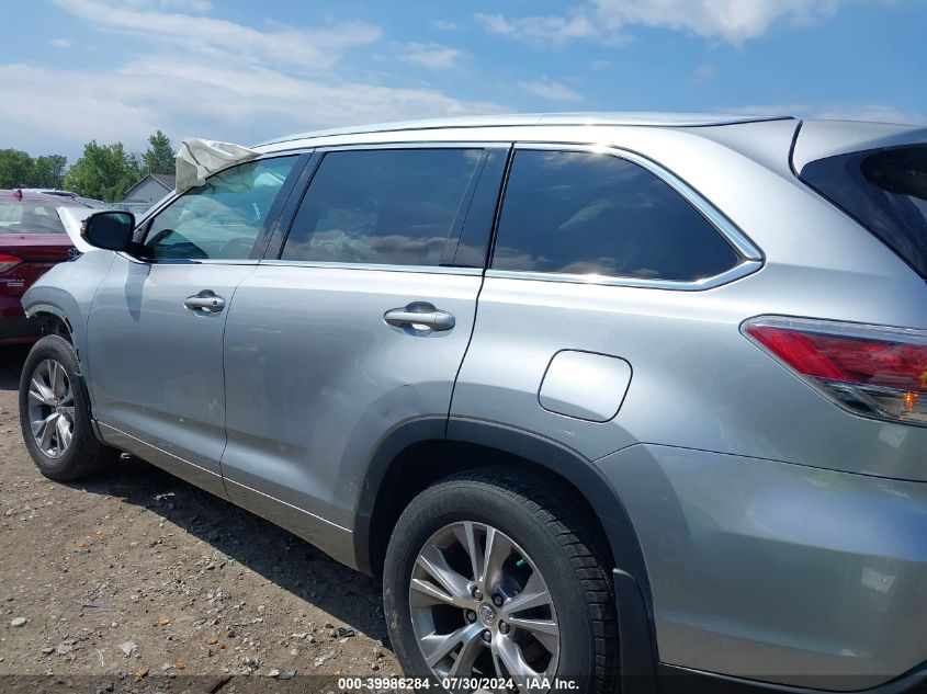 2015 Toyota Highlander Xle V6 VIN: 5TDJKRFH9FS197854 Lot: 39986284