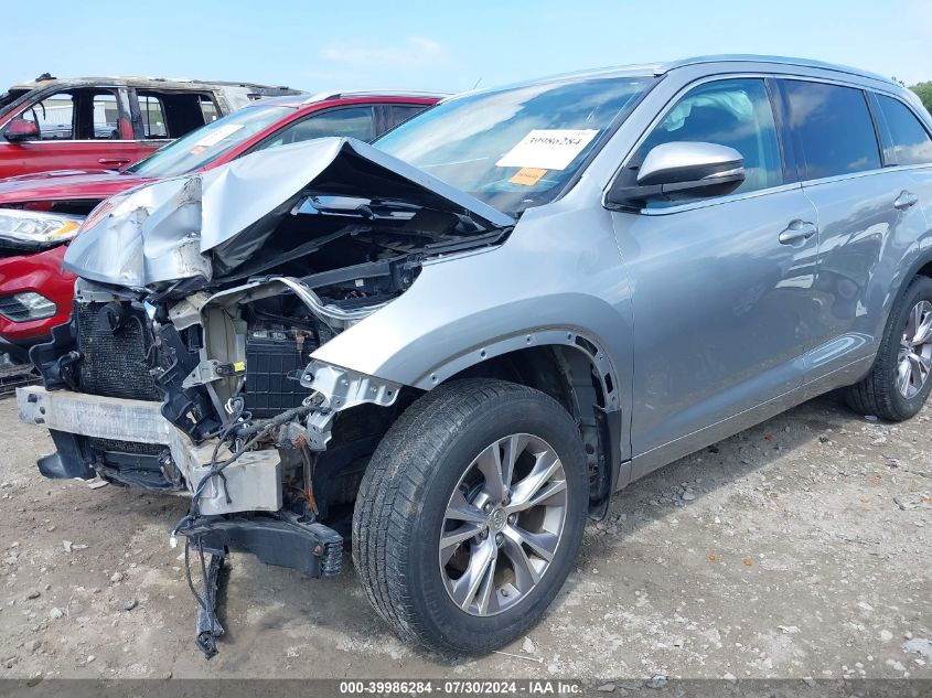 2015 Toyota Highlander Xle V6 VIN: 5TDJKRFH9FS197854 Lot: 39986284