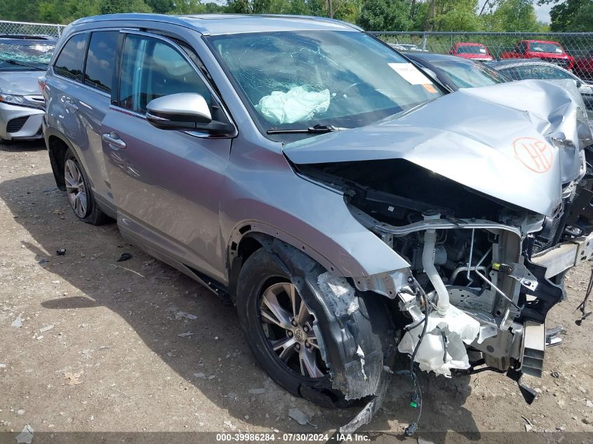 2015 Toyota Highlander Xle V6 VIN: 5TDJKRFH9FS197854 Lot: 39986284