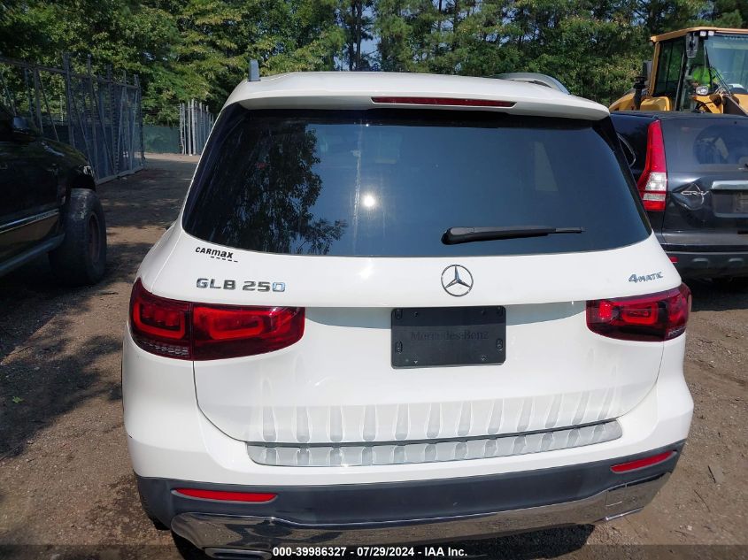 2020 Mercedes-Benz Glb 250 4Matic VIN: W1N4M4HBXLW050076 Lot: 39986327