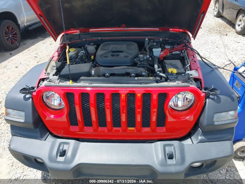 2022 Jeep Wrangler Unlimited Sport Rhd 4X4 VIN: 1C4HJXKN4NW160128 Lot: 39986342