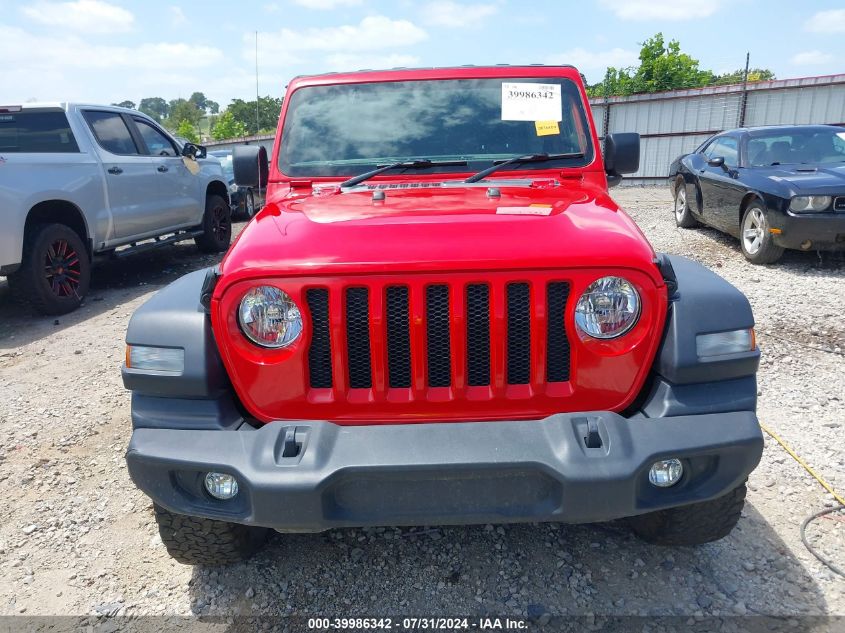 2022 Jeep Wrangler Unlimited Sport Rhd 4X4 VIN: 1C4HJXKN4NW160128 Lot: 39986342