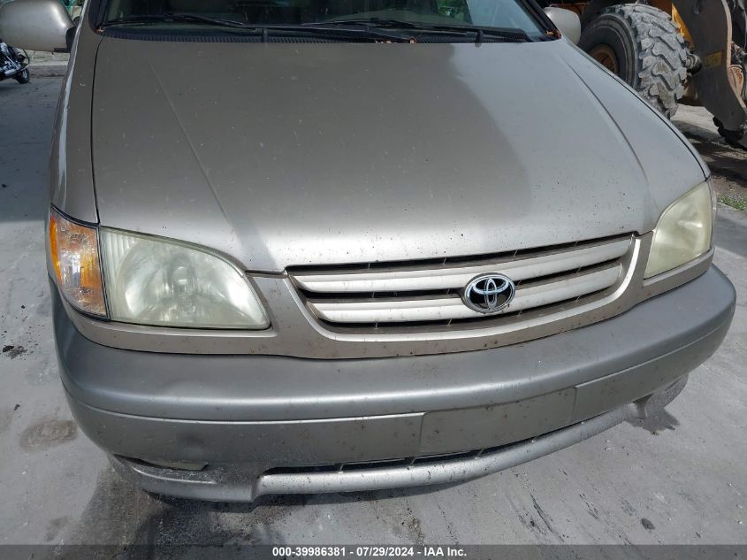 2002 Toyota Sienna Xle VIN: 4T3ZF13C82U480076 Lot: 39986381