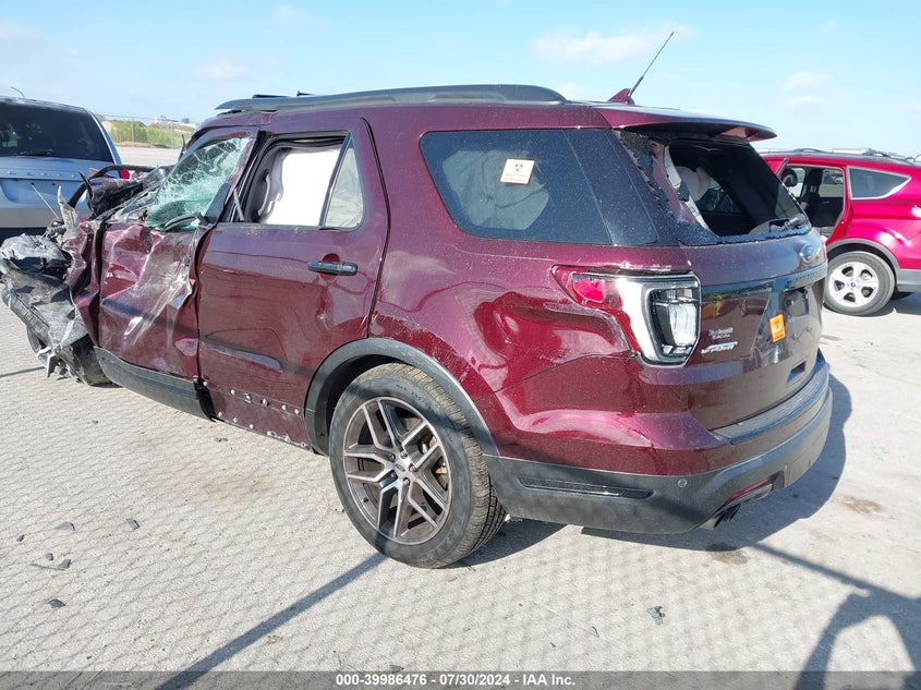 VIN 1FM5K8GT6JGC26756 2018 FORD EXPLORER SPORT