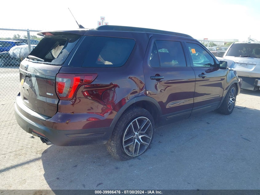 VIN 1FM5K8GT6JGC26756 2018 FORD EXPLORER SPORT