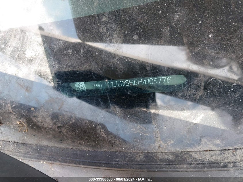 2017 CHEVROLET SONIC LT AUTO - 1G1JD5SH6H4105776