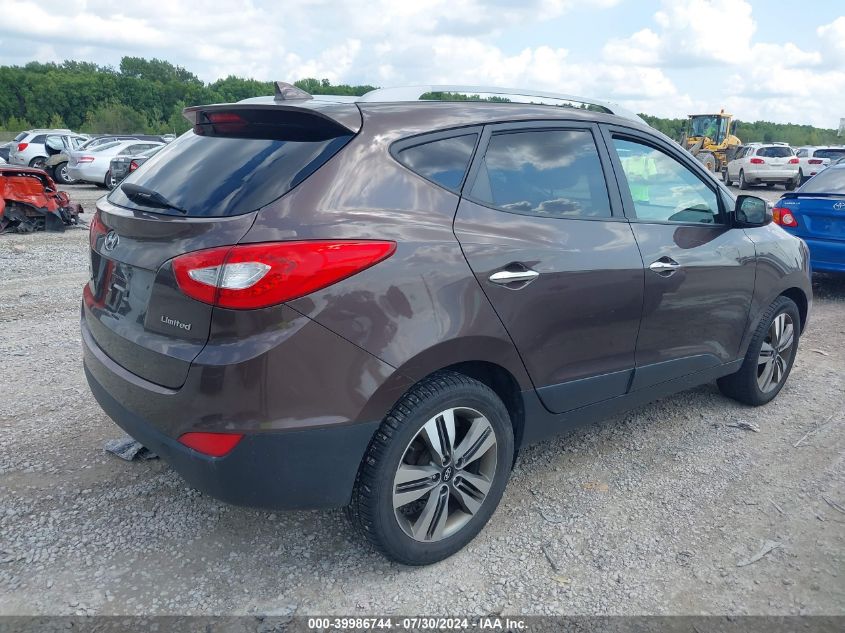 2015 Hyundai Tucson Limited VIN: KM8JU3AG2FU987350 Lot: 39986744