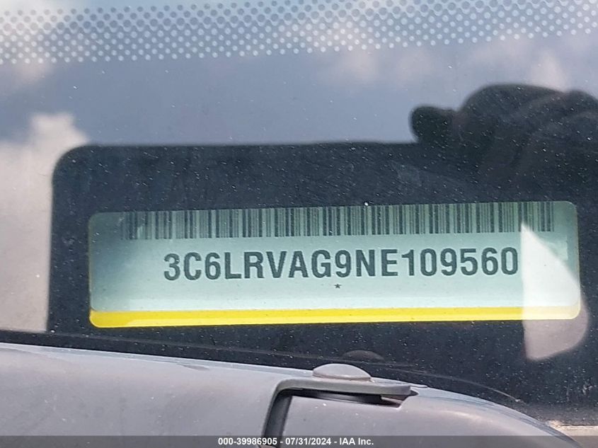 2022 RAM PROMASTER 1500 LOW ROOF 136 WB - 3C6LRVAG9NE109560