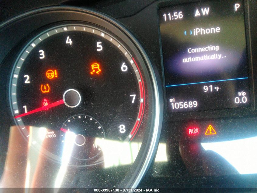 2019 Volkswagen Atlas 3.6L V6 Se W/Technology VIN: 1V2UR2CAXKC521461 Lot: 39987130