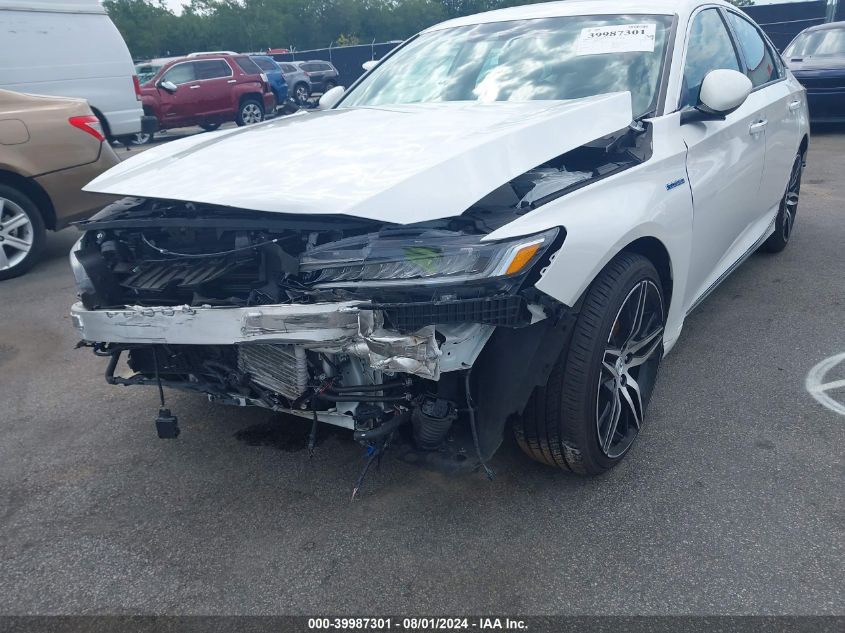 2021 Honda Accord Hybrid Touring VIN: 1HGCV3F9XMA020067 Lot: 39987301