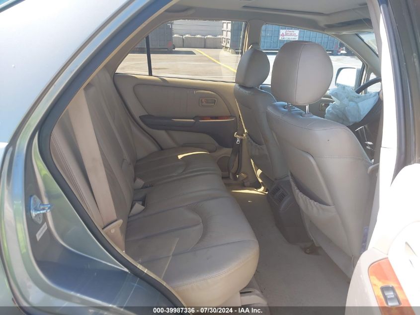 2000 Lexus Rx 300 VIN: JT6GF10UXY0054074 Lot: 39987336