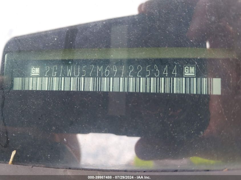 2009 Chevrolet Impala Ltz VIN: 2G1WU57M691225344 Lot: 39987488