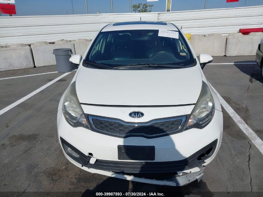 2012 Kia Rio Sx VIN: KNADN4A30C6055632 Lot: 39987593