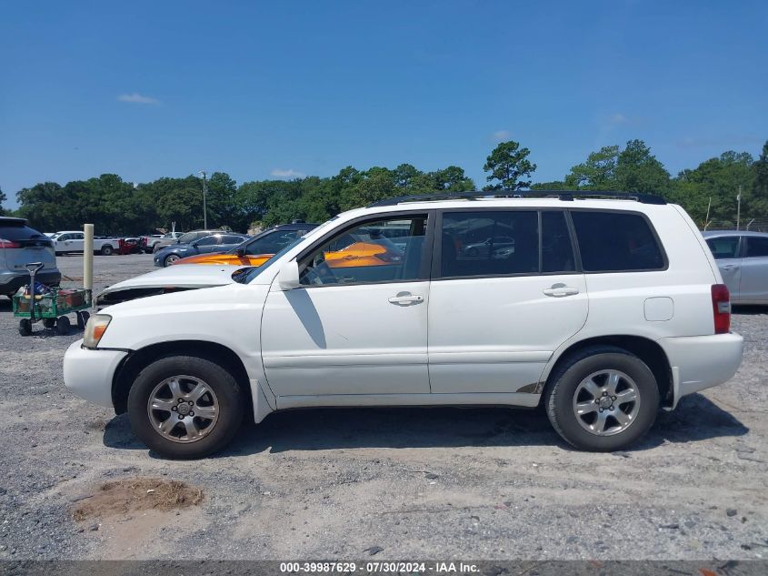 2005 Toyota Highlander V6 VIN: JTEGP21A350065814 Lot: 39987629