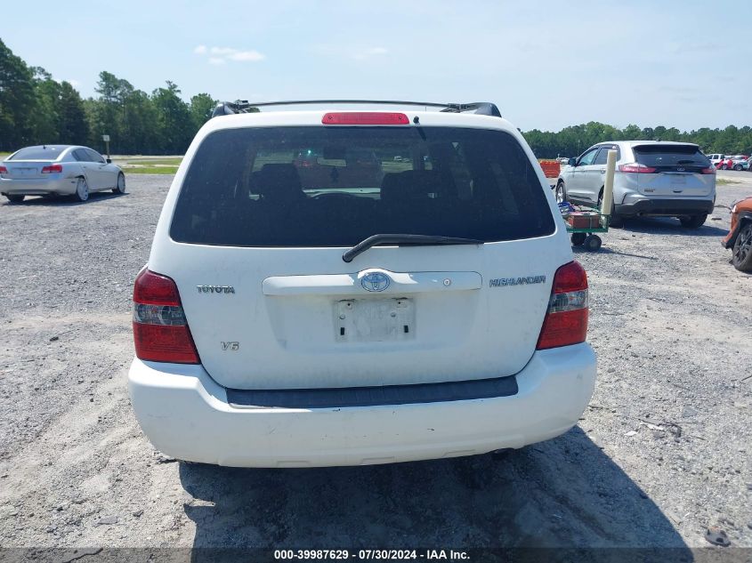 2005 Toyota Highlander V6 VIN: JTEGP21A350065814 Lot: 39987629