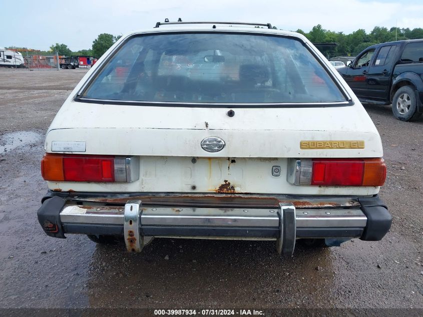 1984 Subaru Gl VIN: JF1AF43B7EC109297 Lot: 39987934