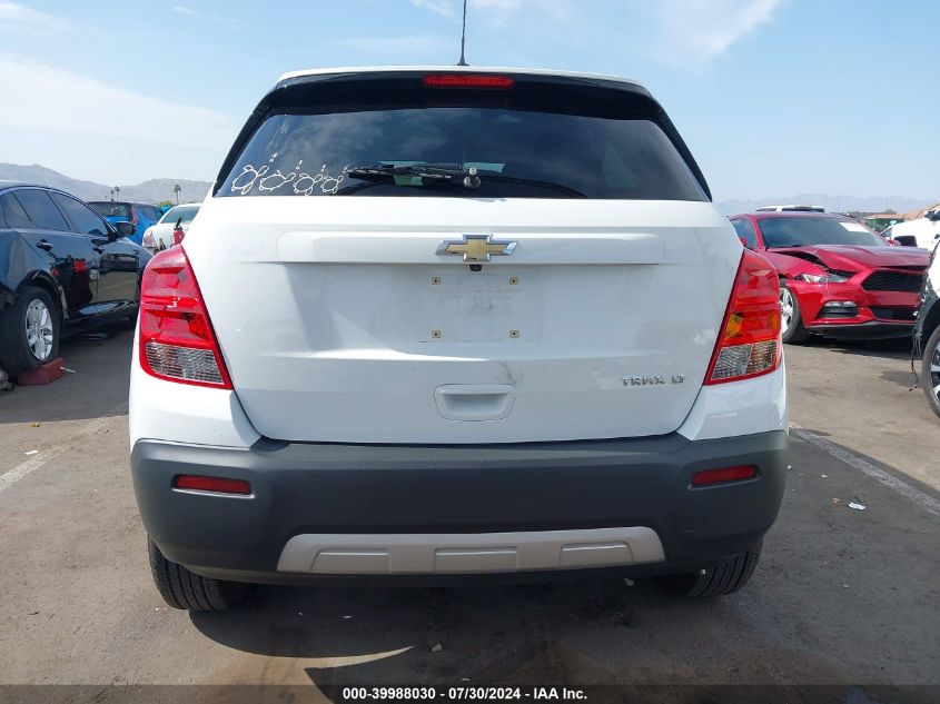 2016 Chevrolet Trax Lt VIN: 3GNCJLSB5GL138681 Lot: 39988030