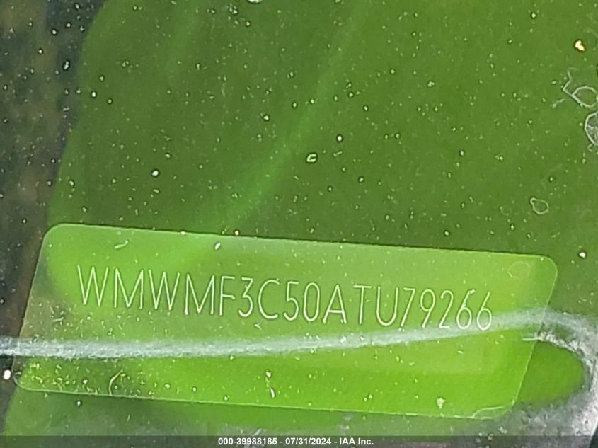 2010 Mini Cooper VIN: WMWMF3C50ATU79266 Lot: 39988185