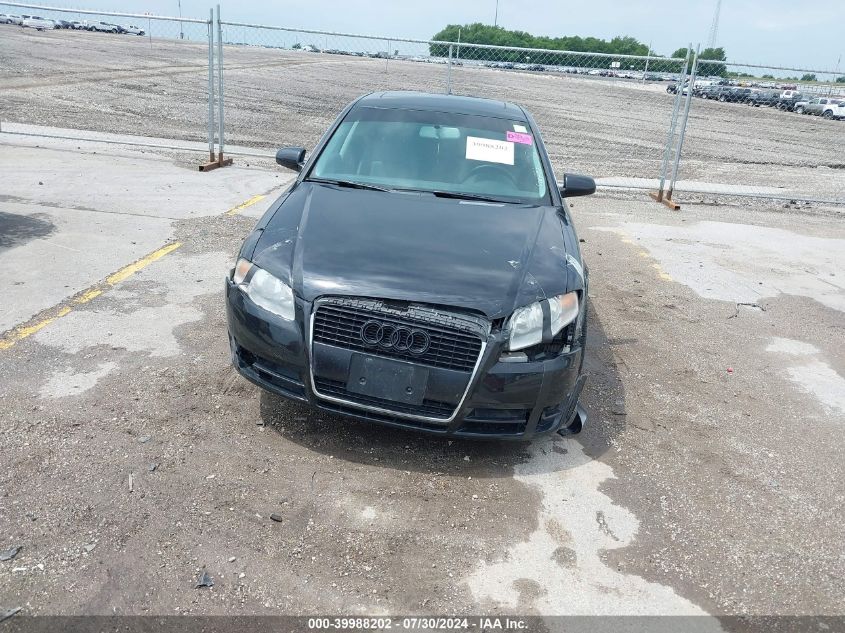 2008 Audi A4 2.0T VIN: WAUDF78EX8A046284 Lot: 39988202