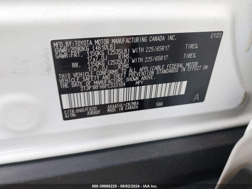 2023 TOYOTA RAV4 XLE - 2T3P1RFV6PC333104