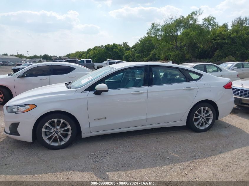 2019 Ford Fusion Hybrid Se VIN: 3FA6P0LU9KR272575 Lot: 39988283