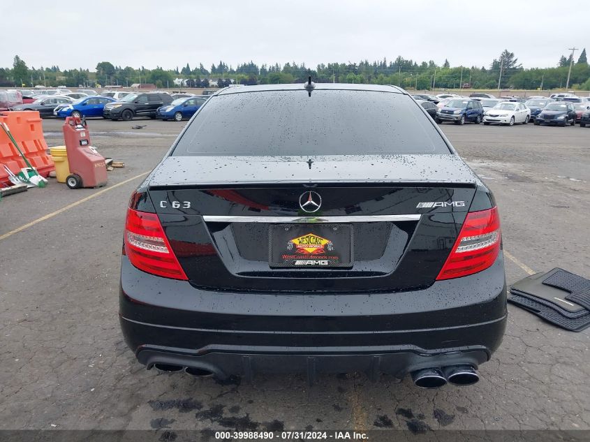 2014 Mercedes-Benz C 63 Amg VIN: WDDGF7HB6EA960393 Lot: 39988490