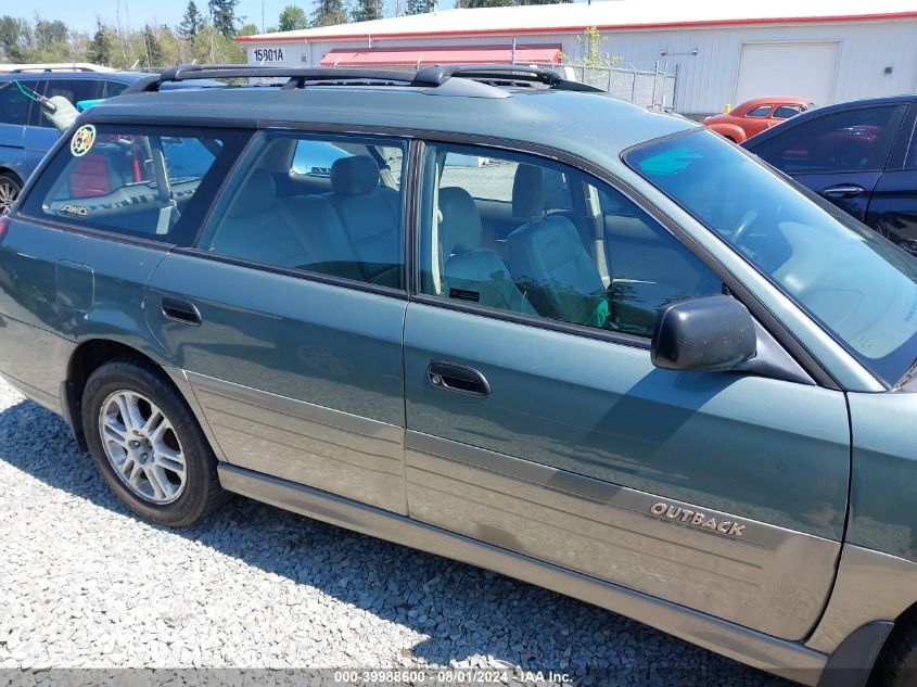 2000 Subaru Outback VIN: 4S3BH6654Y7625186 Lot: 39988600