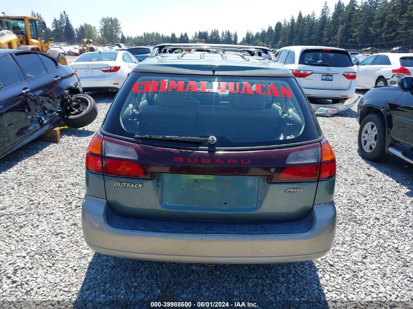 2000 Subaru Outback VIN: 4S3BH6654Y7625186 Lot: 39988600