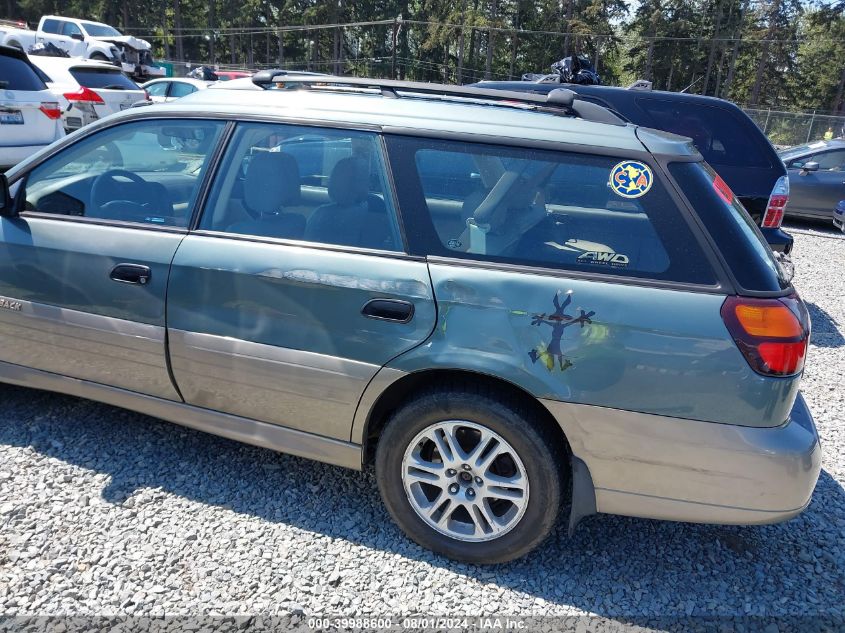 2000 Subaru Outback VIN: 4S3BH6654Y7625186 Lot: 39988600