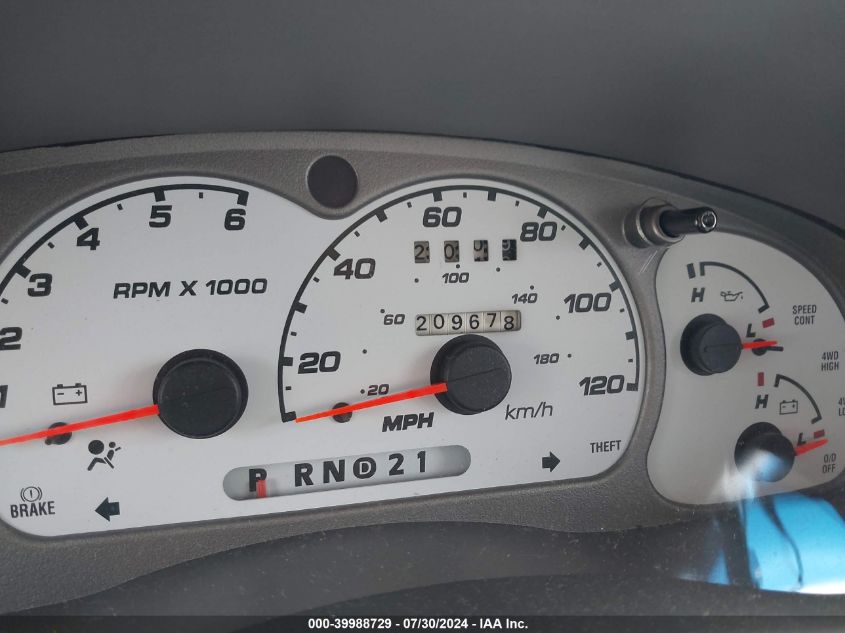 2003 Ford Explorer Sport Trac Xls/Xlt VIN: 1FMZU77E83UA57092 Lot: 39988729