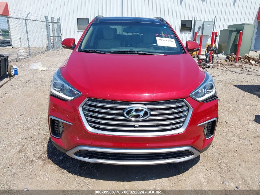 2017 Hyundai Santa Fe Limited Ultimate VIN: KM8SR4HF5HU205828 Lot: 39988770