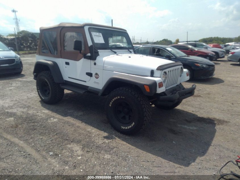 2000 Jeep Wrangler Sport VIN: 1J4FA49S5YP761784 Lot: 39988886