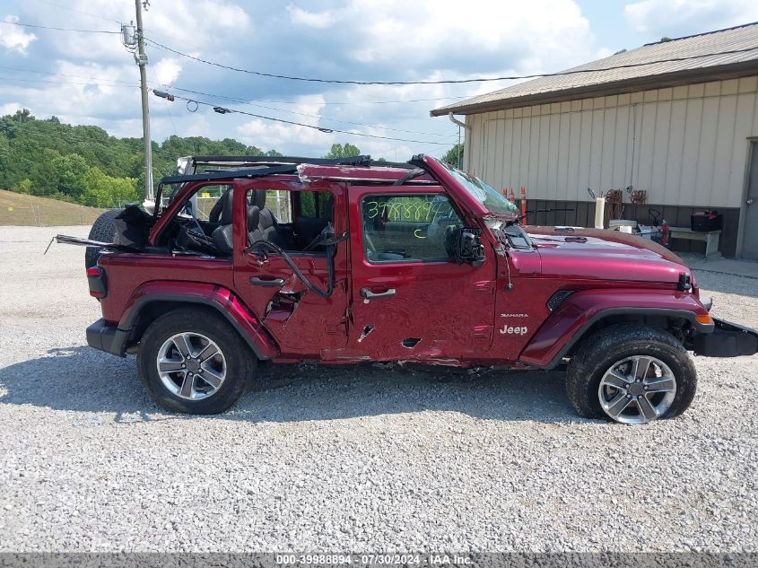 2021 Jeep Wrangler Unlimited Sahara 4X4 VIN: 1C4HJXEN7MW685887 Lot: 39988894