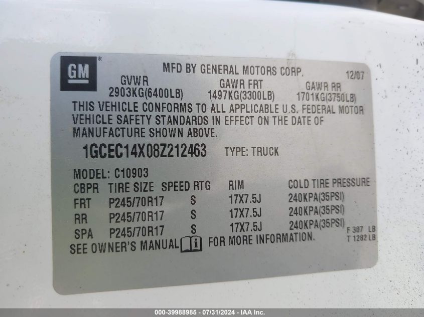 1GBHK33K88F204747 | 2008 CHEVROLET SILVERADO 3500HD