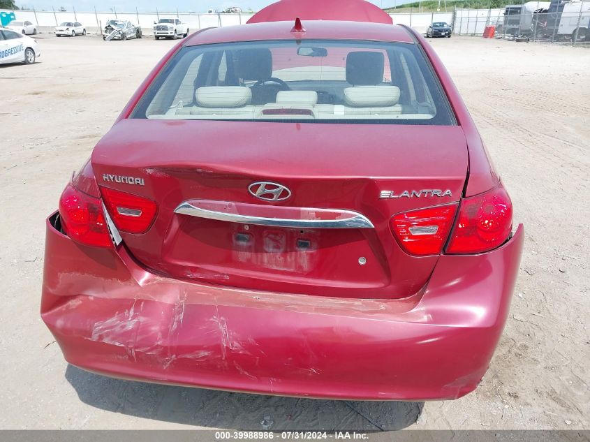 2010 Hyundai Elantra Gls VIN: KMHDU4AD9AU020347 Lot: 39988986